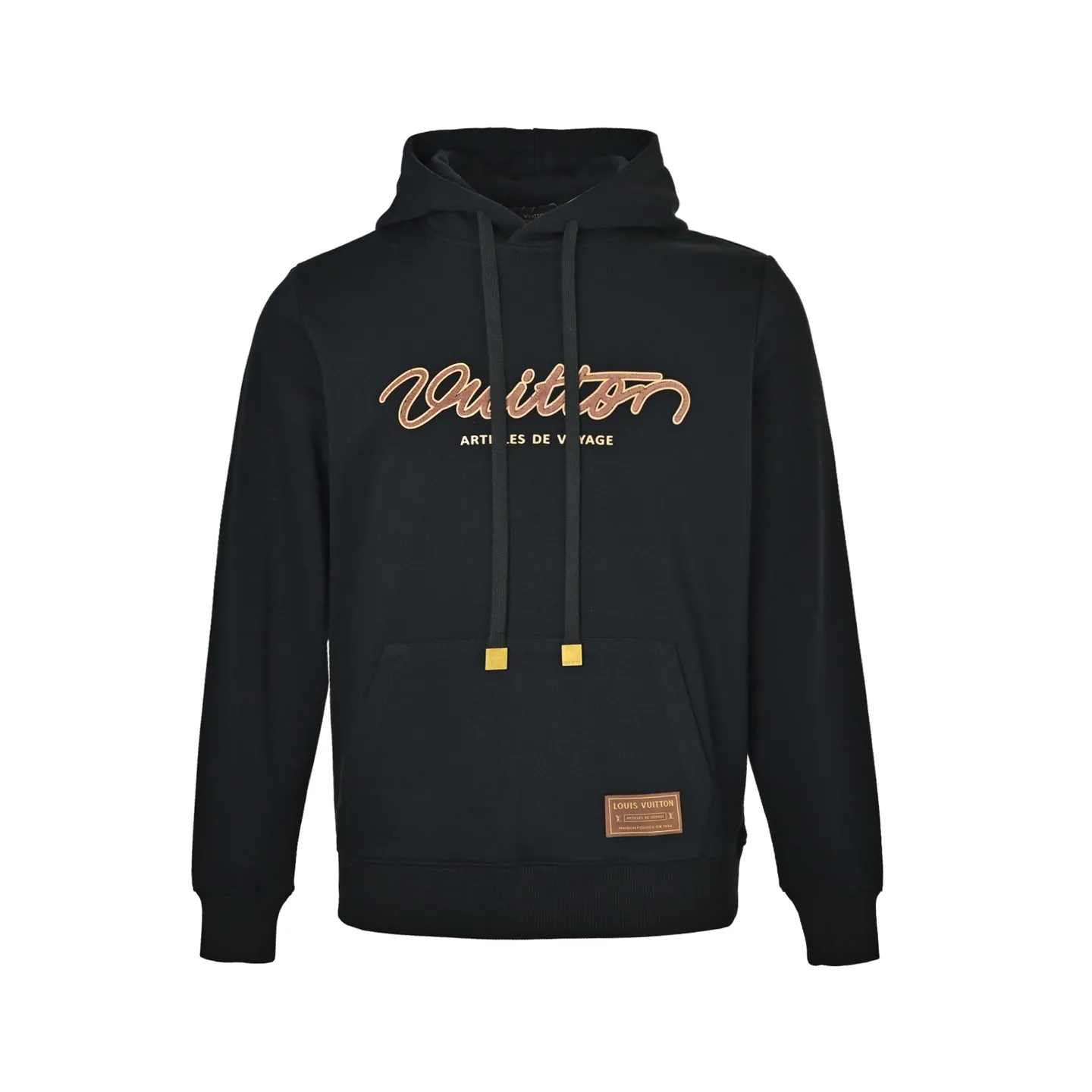 Louis Vuitton Signature Letter Pattern Printed Hooded Sweatshirt